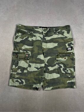Ecko Unlimited Green Camouflage Cargo Shorts